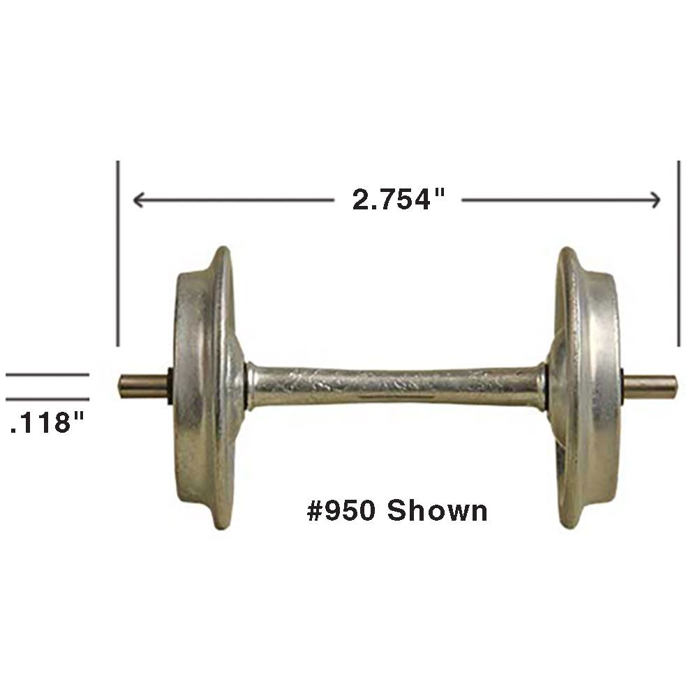 Kadee #960-4 G Scale Large Scale 29mm, 1 Scale (1:32) 36", G Scale (1:29) 33", Black Metal Smooth Back Wheels - Freight or Passenger (4 pcs)