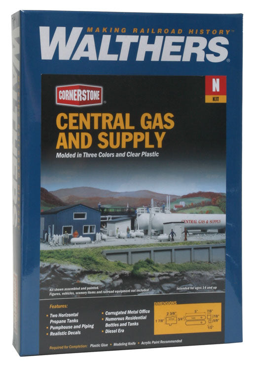 Walthers Cornerstone 933-3213 N Scale Central Gas & Supply KIT