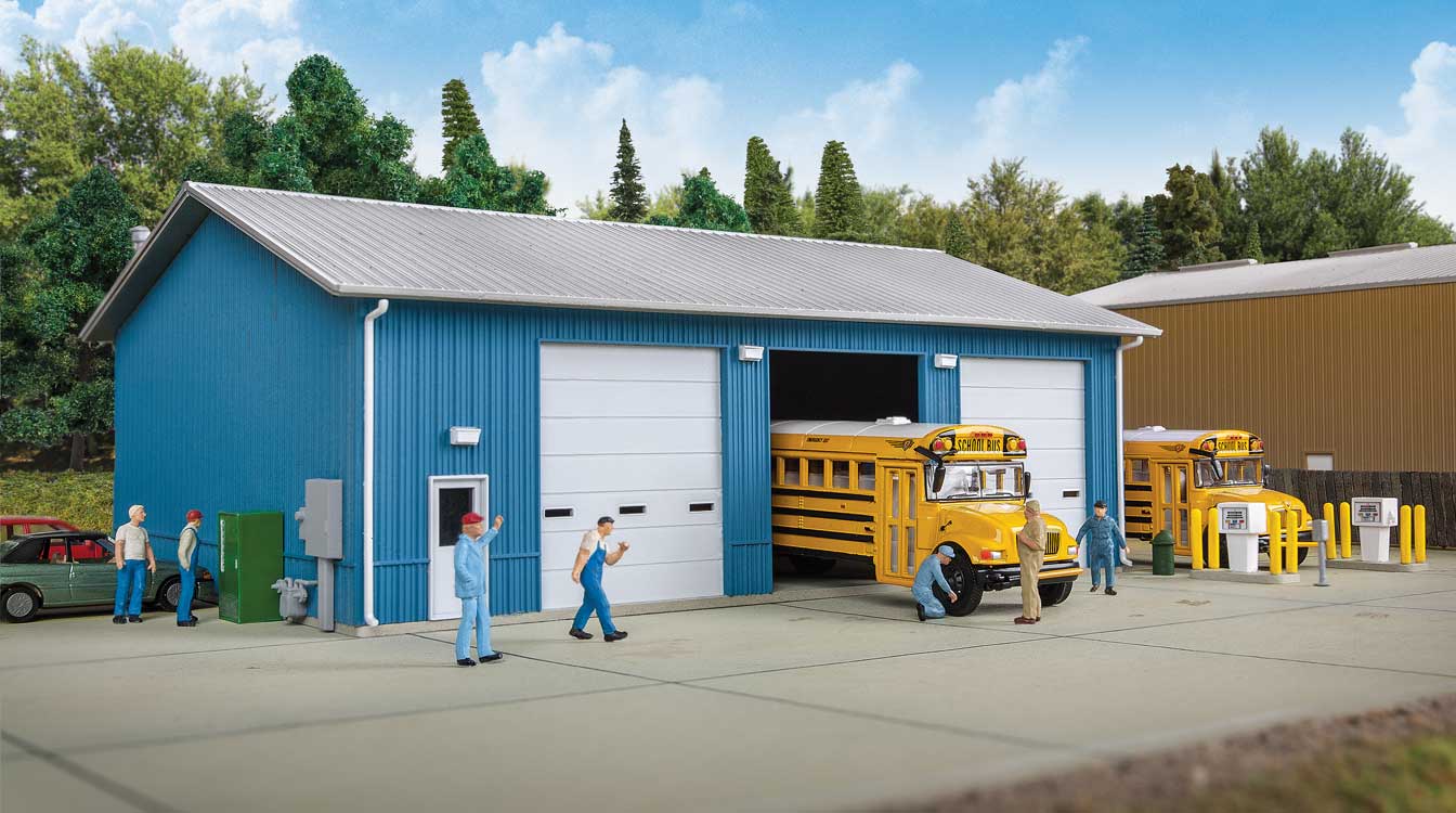 Walthers Cornerstone 933-3360 HO Scale Bus Maintenance Garage KIT