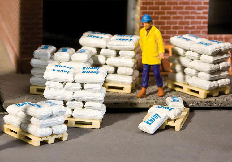Walthers SceneMaster 949-4130 HO Scale Bags of Sand, Grain & Cement