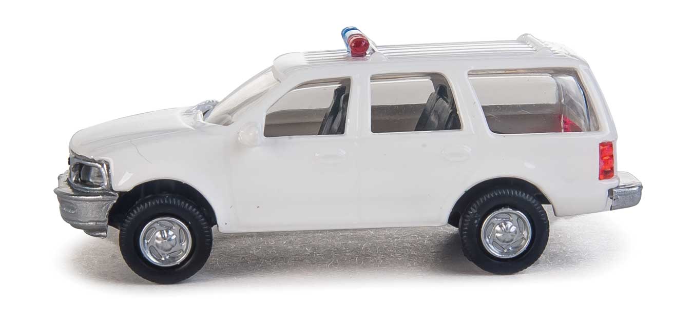 Walthers SceneMaster 949-12044 HO Scale Ford Expedition Special Service Vehicle, Police Agency White