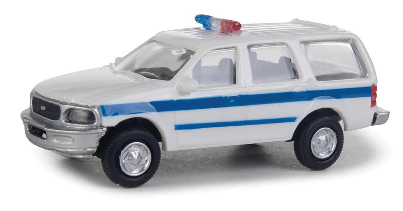 Walthers SceneMaster 949-12045 HO Scale Ford Expedition Special Service Vehicle, Police/Sheriff/Highway Patrol Blue Stripe