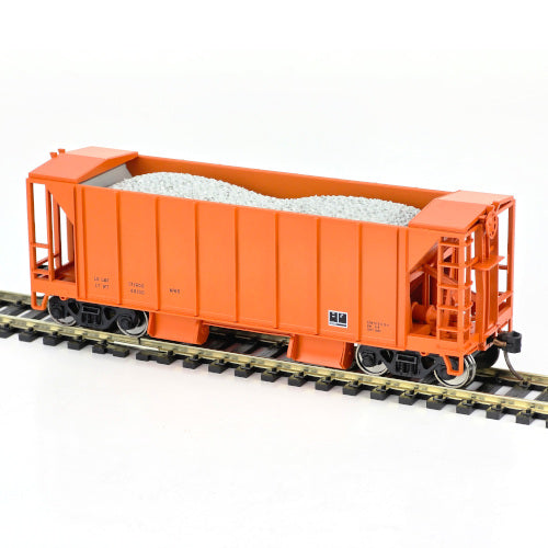 Bowser 43684 HO Scale 70 Ton Ballast Car with Side Chutes Dim Data Closed Side Orange