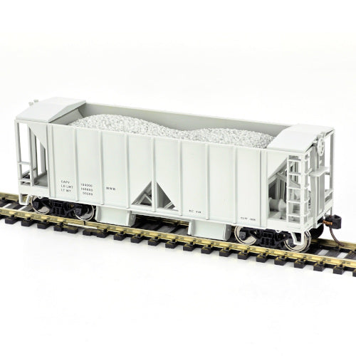 Bowser 43685 HO Scale 70 Ton Ballast Car with Side Chutes Dim Data Open Side Gray