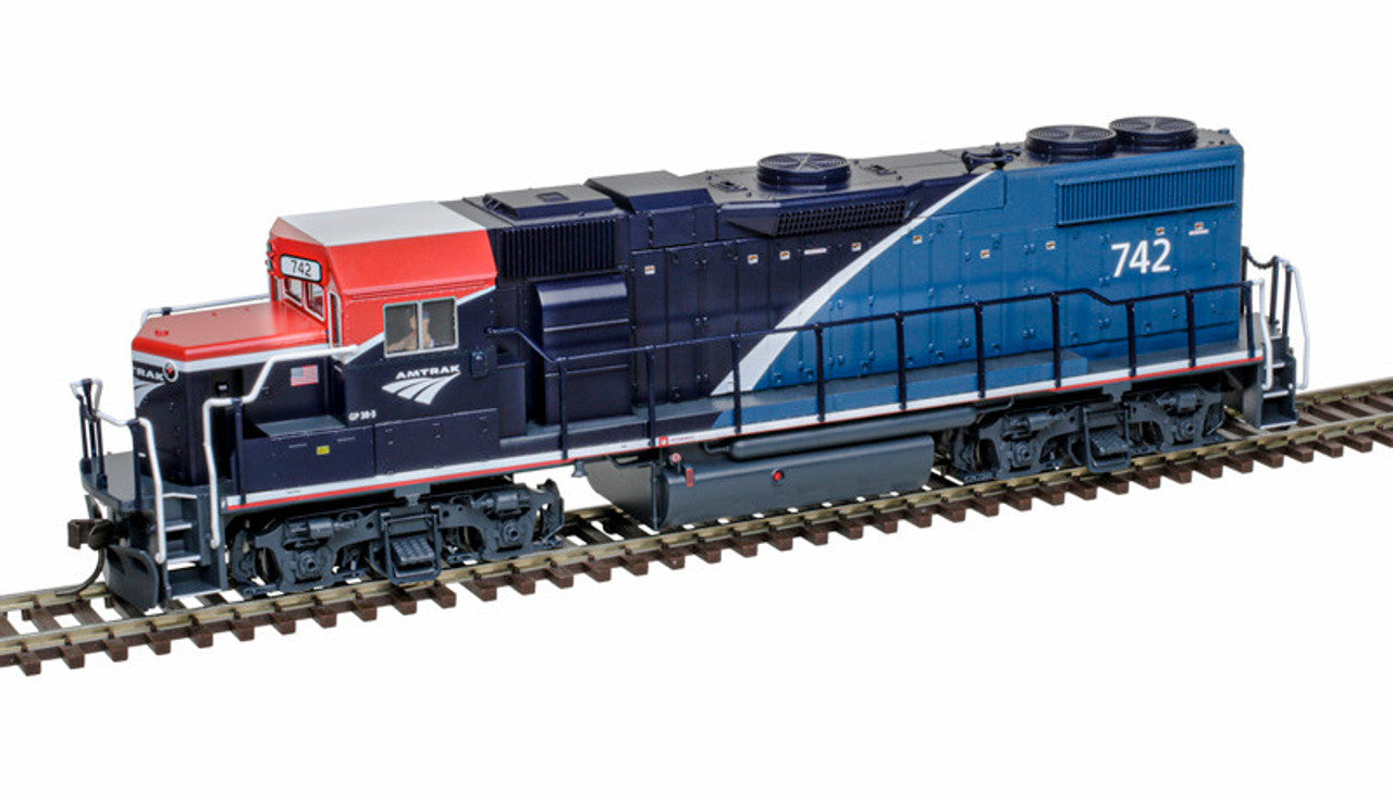 Atlas Trainman 10004568 HO Scale GP38-2 Diesel Locomotive Phase VII Amtrak #740 Gold ESU LokSound