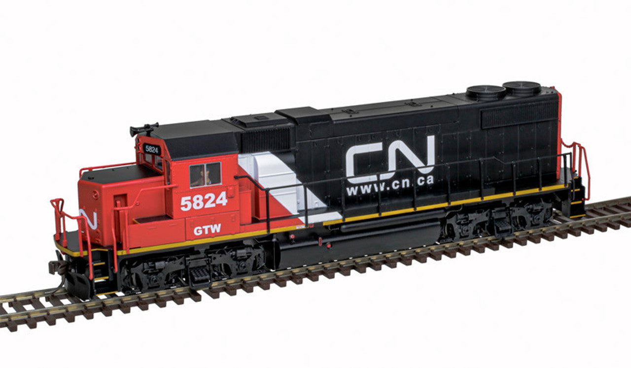 Atlas Trainman 10004573 HO Scale GP38-2 Diesel Locomotive Canadian National #5824 Gold ESU LokSound