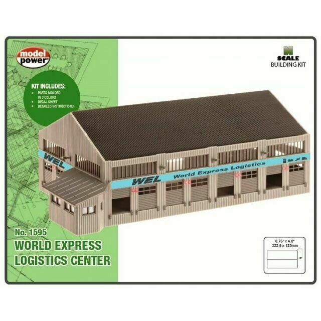 Model Power 1595 N Scale World Express Logistics Center Deluxe Buidling KIT