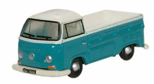 Oxford Diecast NVW006 N Scale 1960s Volkswagen Pickup Truck - Assembled - Emerald Green, Arcona White