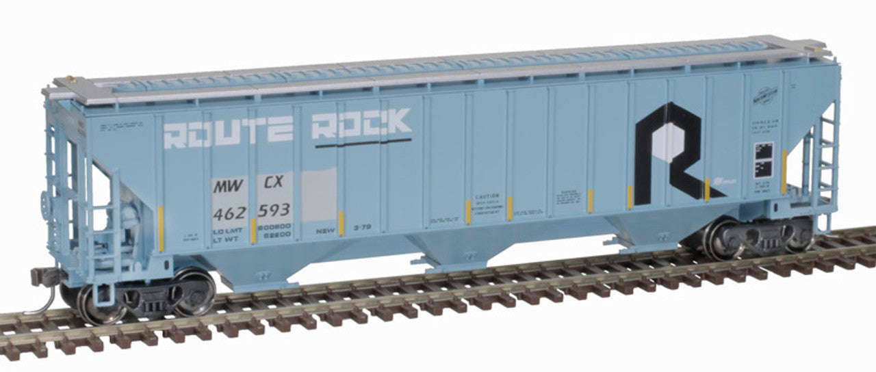 Atlas Trainman 20006641 HO Scale Thrall 4750 Covered Hopper Midwest Railcar MWCX #462593 EX Rock