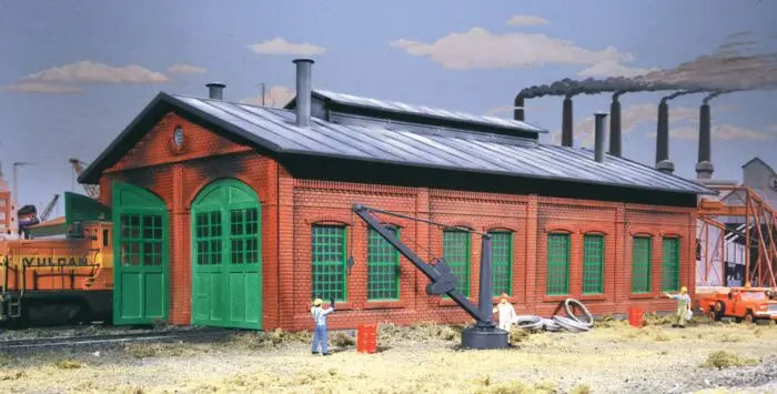 Walthers 933-3007 HO Scale 2-Stall Engine House KIT