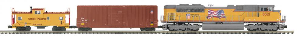 MTH Premier 20-2774-1 O, SD70ACe Diesel UP Heritage Set (Locomotive, Hi-Cube Box Car & Caboose), Union Pacific #832, SEALED (Proto-Sound 2.0)