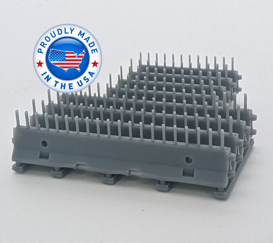 Whistle Stop Models HO2206 HO Scale K-Rails with View Blockers. Resin 3D Printed, Highly Detailed