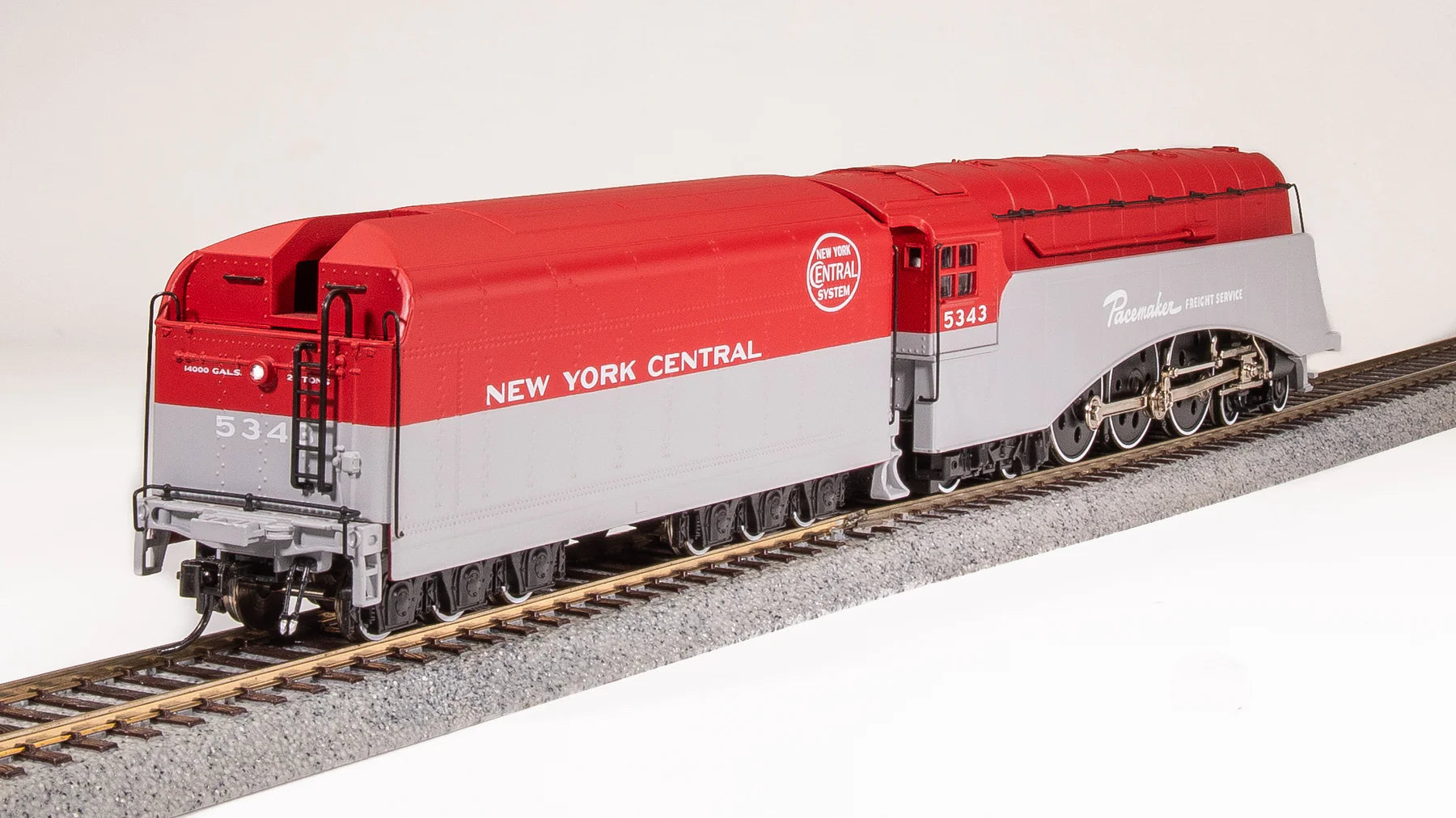 Broadway Limited 2807 HO Scale, COMMODORE VANDERBILT HUDSON, New York Central #5343, PACEMAKER SCHEME W/ WHITE LOGO, DISC DRIVERS (Paragon4 Sound/DC/DCC)