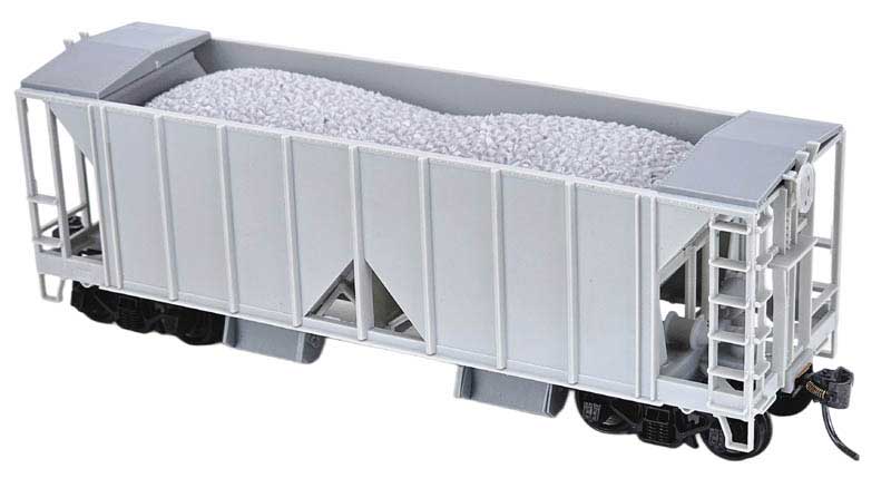 Bowser #3-1701 HO Scale 70-Ton 2 Bay Ballast Car Undecorated Open Side KIT