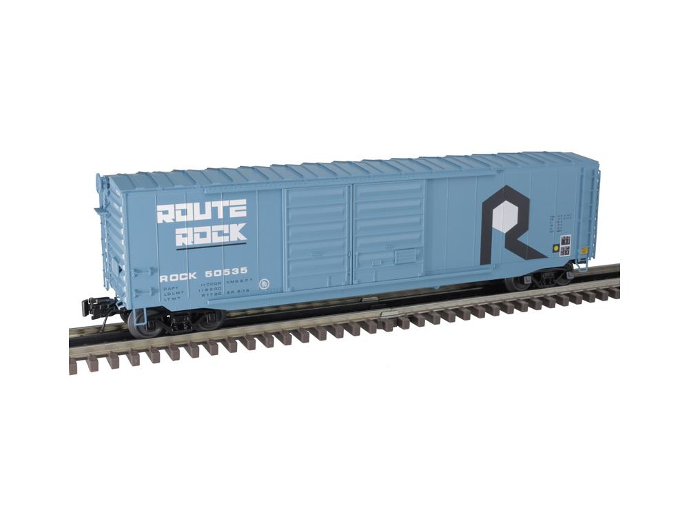 Atlas Master 3007609-2 O, 50' PS-1 Modernized Double Door Box Car, Rock Island ROCK #50542, 3 Rail