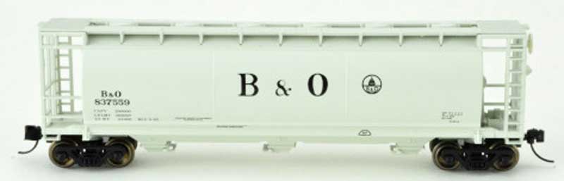 Bowser 38135 N Scale, Cylindrical Hopper, Baltimore & Ohio B&O #837560