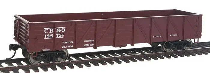 WalthersMainline 910-5666 HO Scale 40' 50-Ton Drop Bottom Gondola Burlington CB&Q #188734