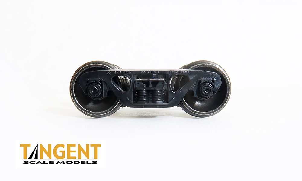 Tangent 416 HO Scale, 70 Ton Barber S-2-A Roller Bearing Truck w/ Rotating "Hyatt" Caps w/ Blackened 33'' Wheels