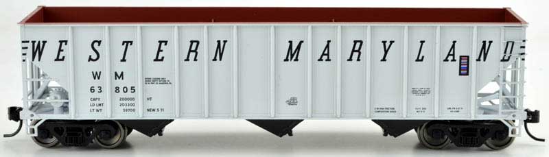 Bowser 43544 HO Scale 100 Ton Hopper Western Maryland WM #63783