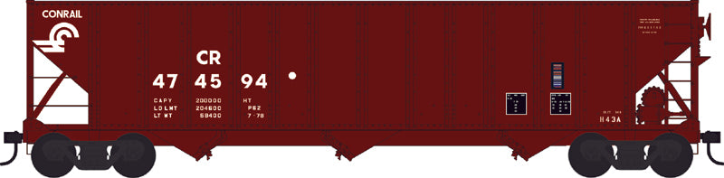 Bowser 43196 HO Scale 100 Ton 4 Bay Hopper Conrail CR #474546