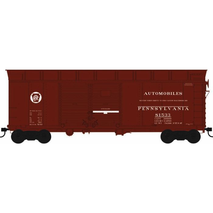 Bowser 43335 HO Scale X31F 4-Dr Turtle Roof Box Car Pennsylvania PRR #81569 Circle Keystone