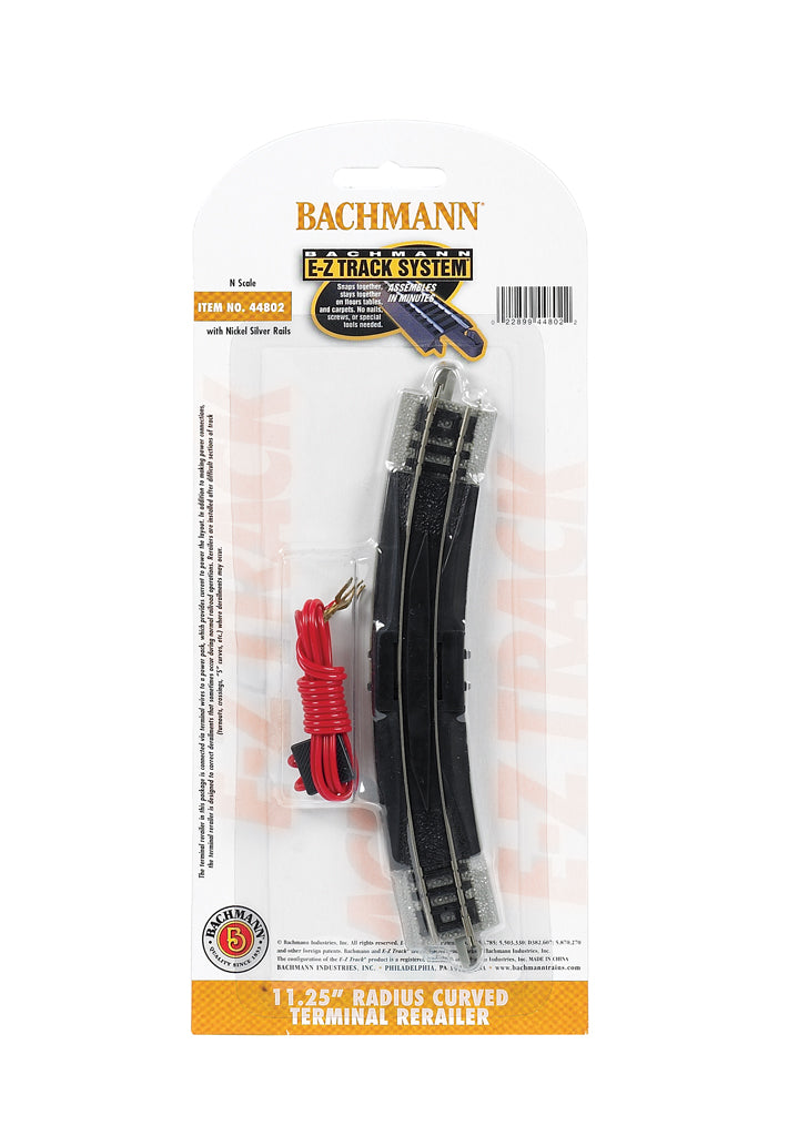 Bachmann 44802 N Scale, E-Z Track 11.25" Radius Curve Terminal Rerailer w/ Wire