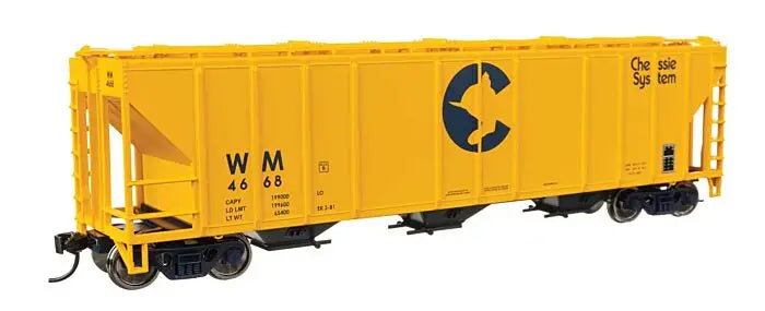 WalthersMainline 910-49430 HO Scale 50' PS-CD 4427 3-Bay Covered Hopper Chessie System WM #4679
