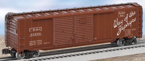 Lionel 6-27221 O DD Box Car with End Doors Chicago, Burlington and Quincy CB&Q #48500