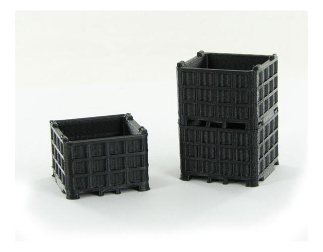 3D to Scale , 1:64 Scale Plastic Bin Pallet (3pcs)