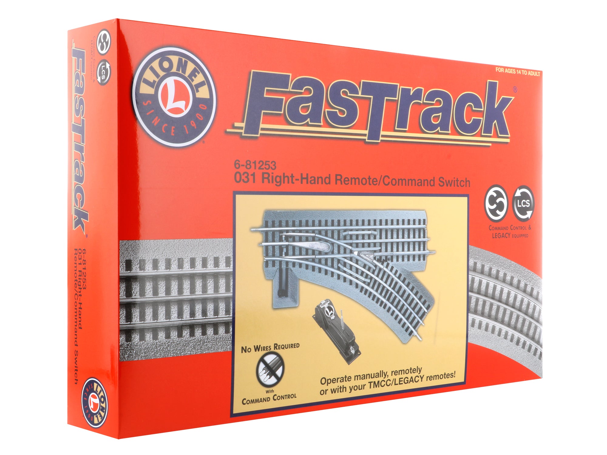 Lionel 6-81253 O, FasTrack O31 Remote/command Switch - Right Hand