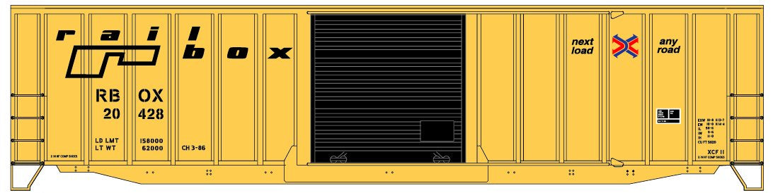 Accurail 8159 HO Scale 50' Ext Post Welded Box Car Railbox RBOX #20428 KIT