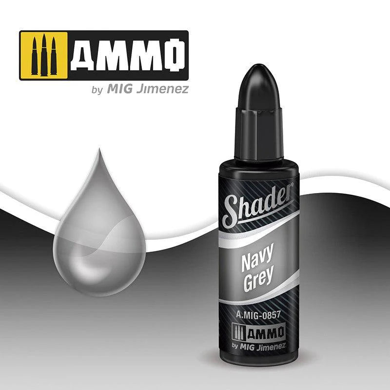 Ammo by MIG 857 MULTI Scale Navy Grey Shader Modeling Paint (10mL e)