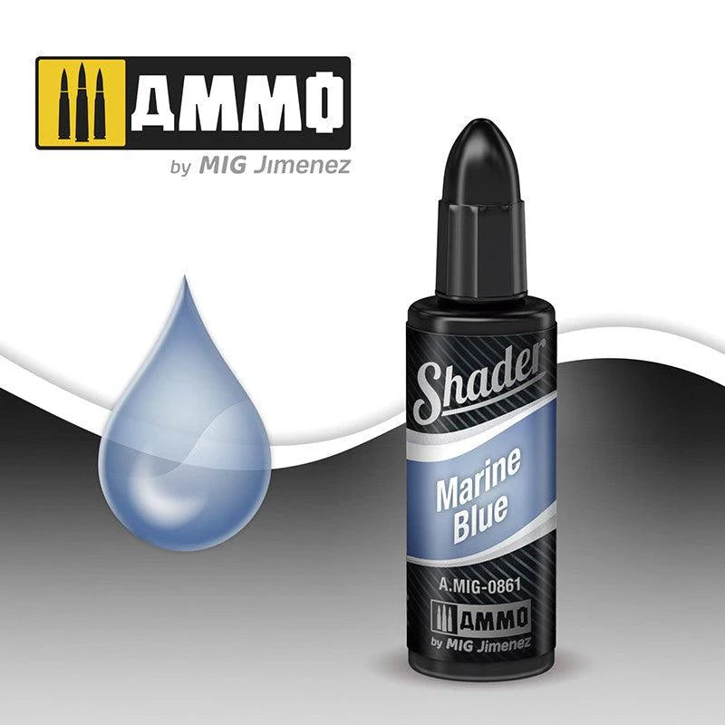 Ammo by MIG 861 MULTI Scale Marine Blue Shader Modeling Paint (10mL e)