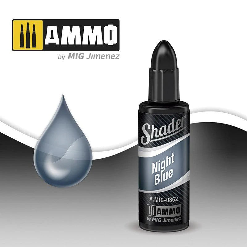 Ammo by MIG 862 MULTI Scale Night Blue Shader Modeling Paint (10mL e)