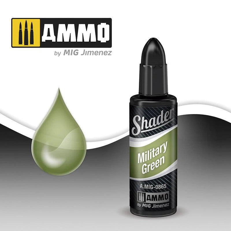 Ammo by MIG 865 MULTI Scale Military Green Shader Modeling Paint (10mL e)
