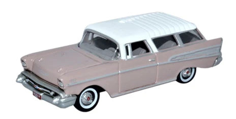Oxford Diecast 87CN57001 HO Scale Chevrolet Nomad 1957 Dusk Pearl/imperial Ivory Model Car