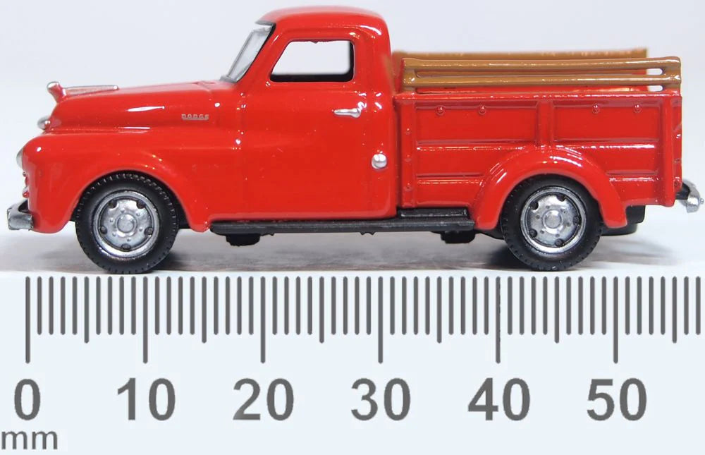 Oxford Diecast 87DP48001 HO Scale 1948 Dodge B-1B Pickup Truck - Assembled, Red