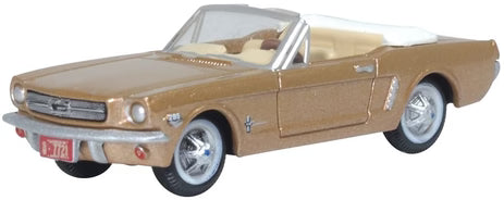 Oxford Diecast 87MU65007 HO Scale 1965 Ford Mustang Convertible Prairie Bronze Model Car