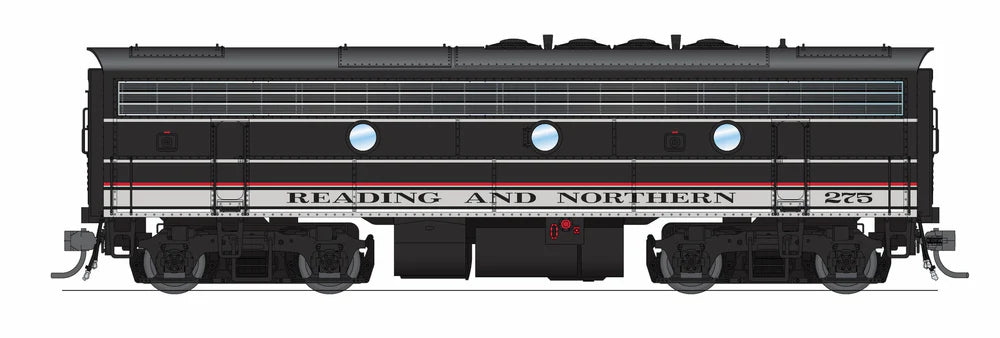 Broadway Limited 9707 HO Scale EMD F7B Diesel Locomotive, Modern Excursion Apperance Reading and Northern #275B Paragon4 Sound/DC/DCC