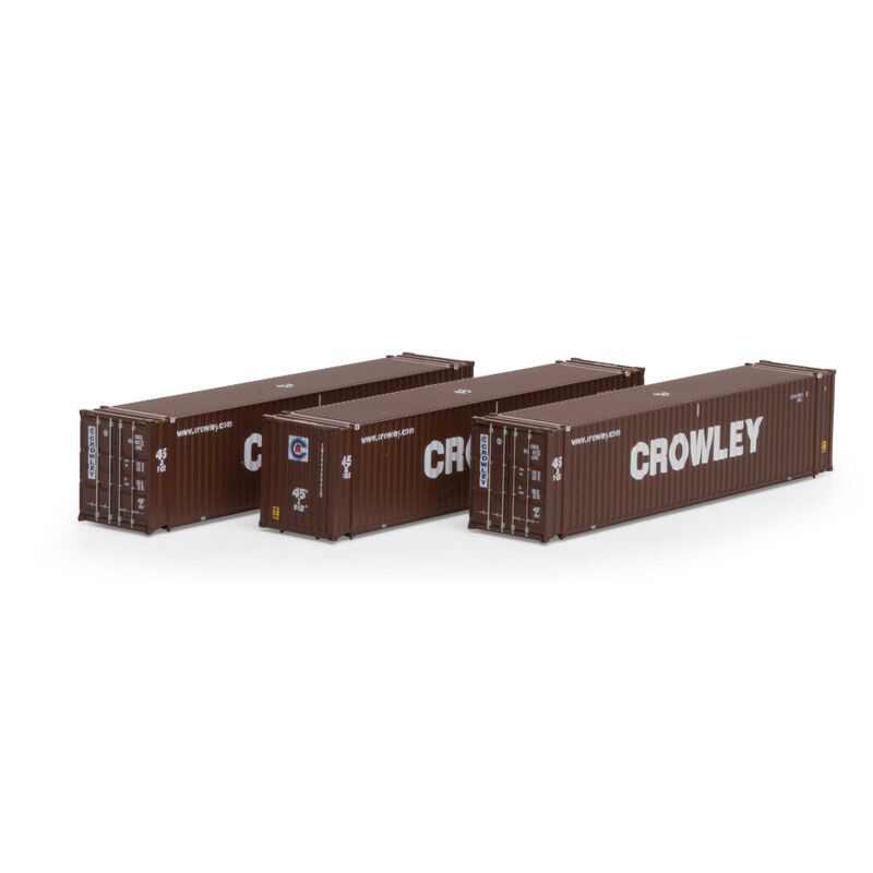 Athearn 17894 N Scale, 45' Container 3 Pack, Crowley