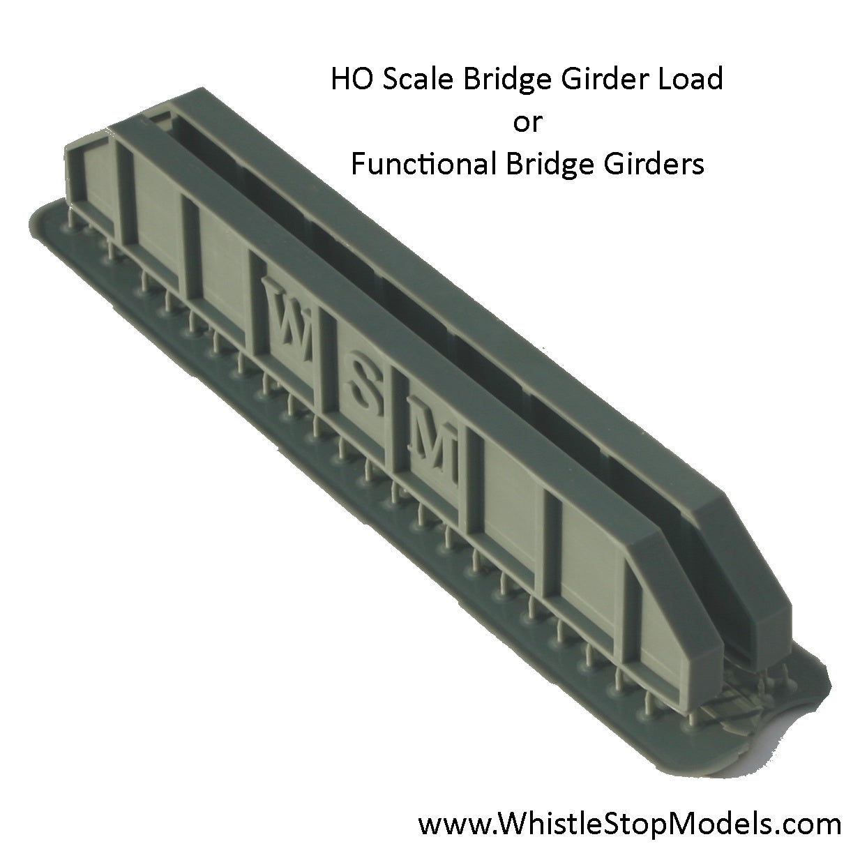 Whistle Stop Models HO9020 HO Scale Bridge Girder Load, Resin 3D Printed, Highly Detailed (2 pcs)