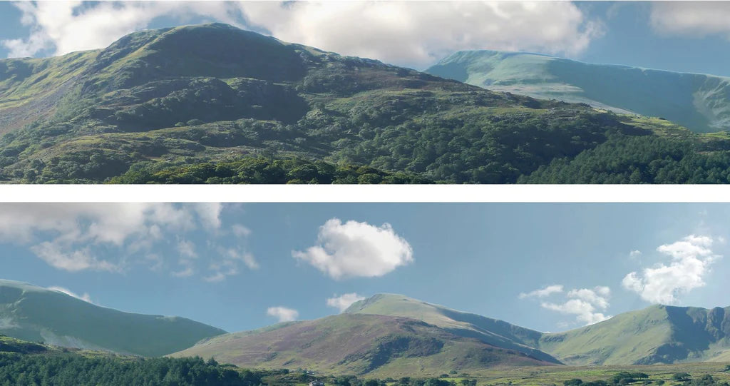 id Backscenes P255 Multi Scale Llanberis 10' x 9" in 2 Sections Self-Adhesive Backdrop