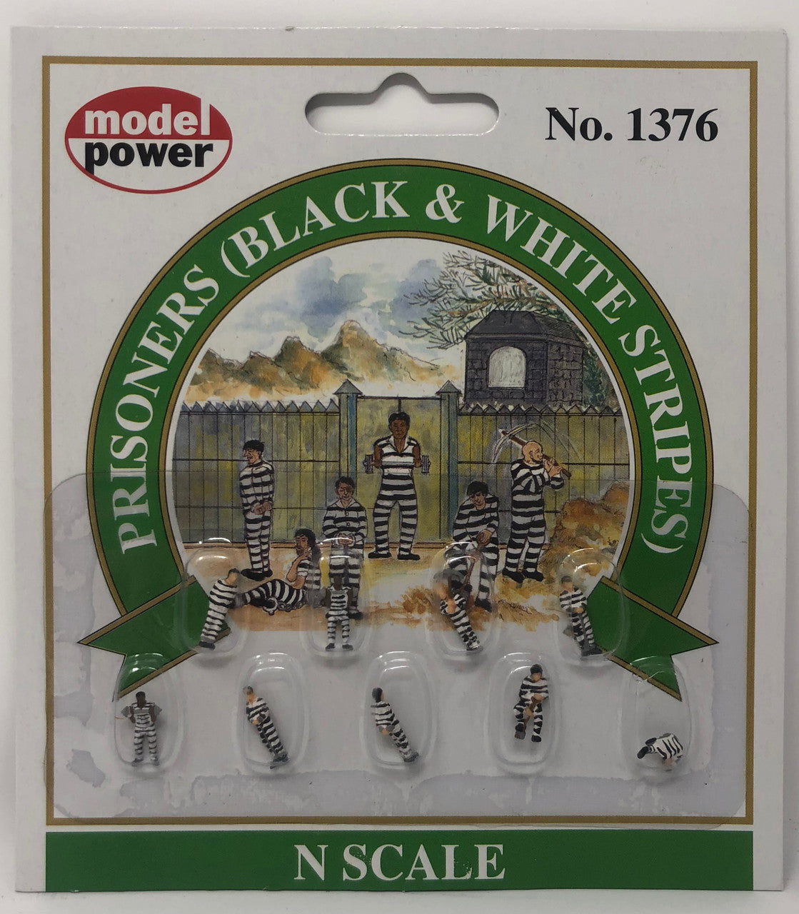 Model Power 1376 N Scale Prisoners Black & White Stripes