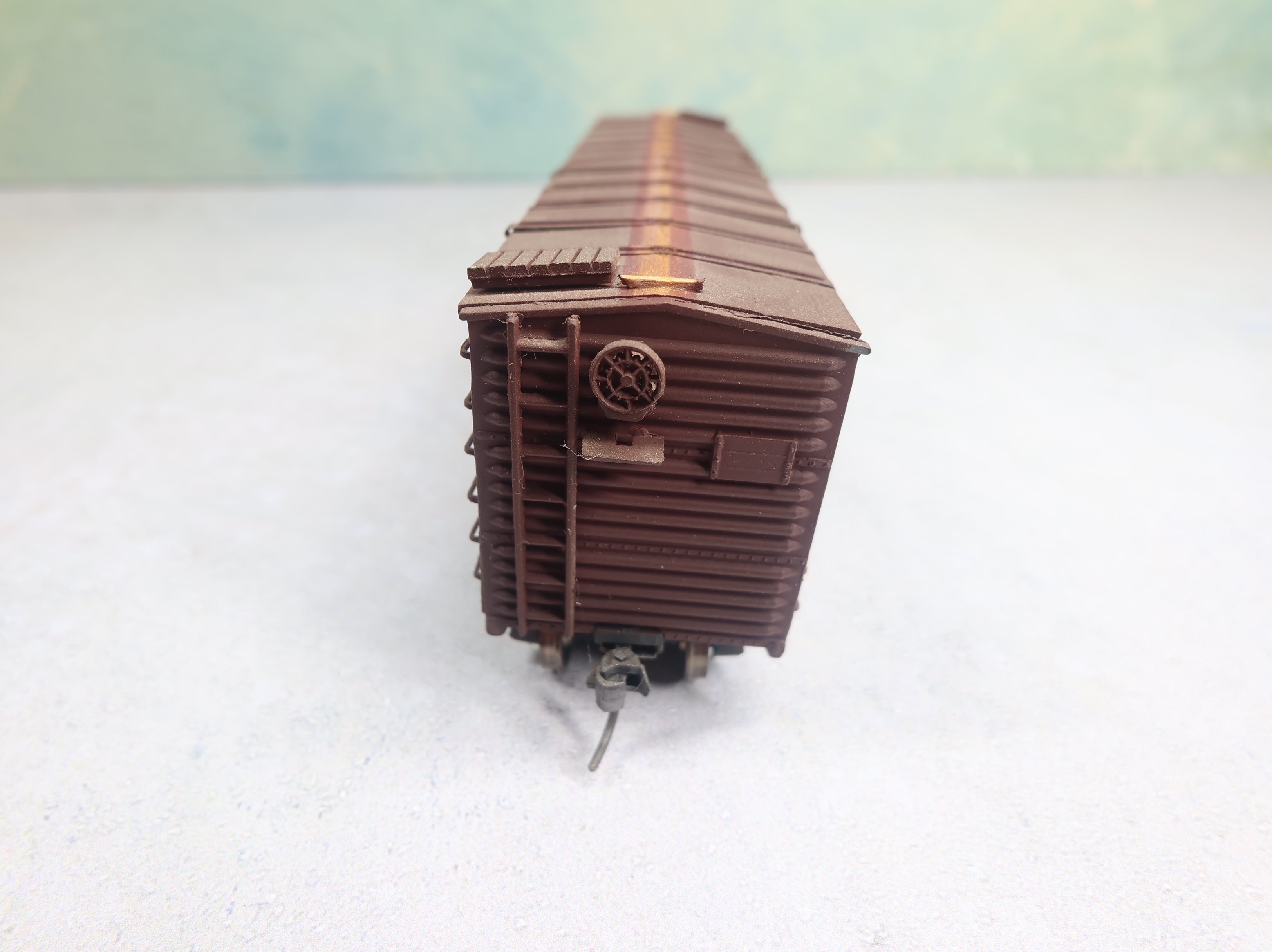 USED HO Scale 42' Wooden Box Car Cotton Belt SSW #38847 Weathered Wood Built Kit