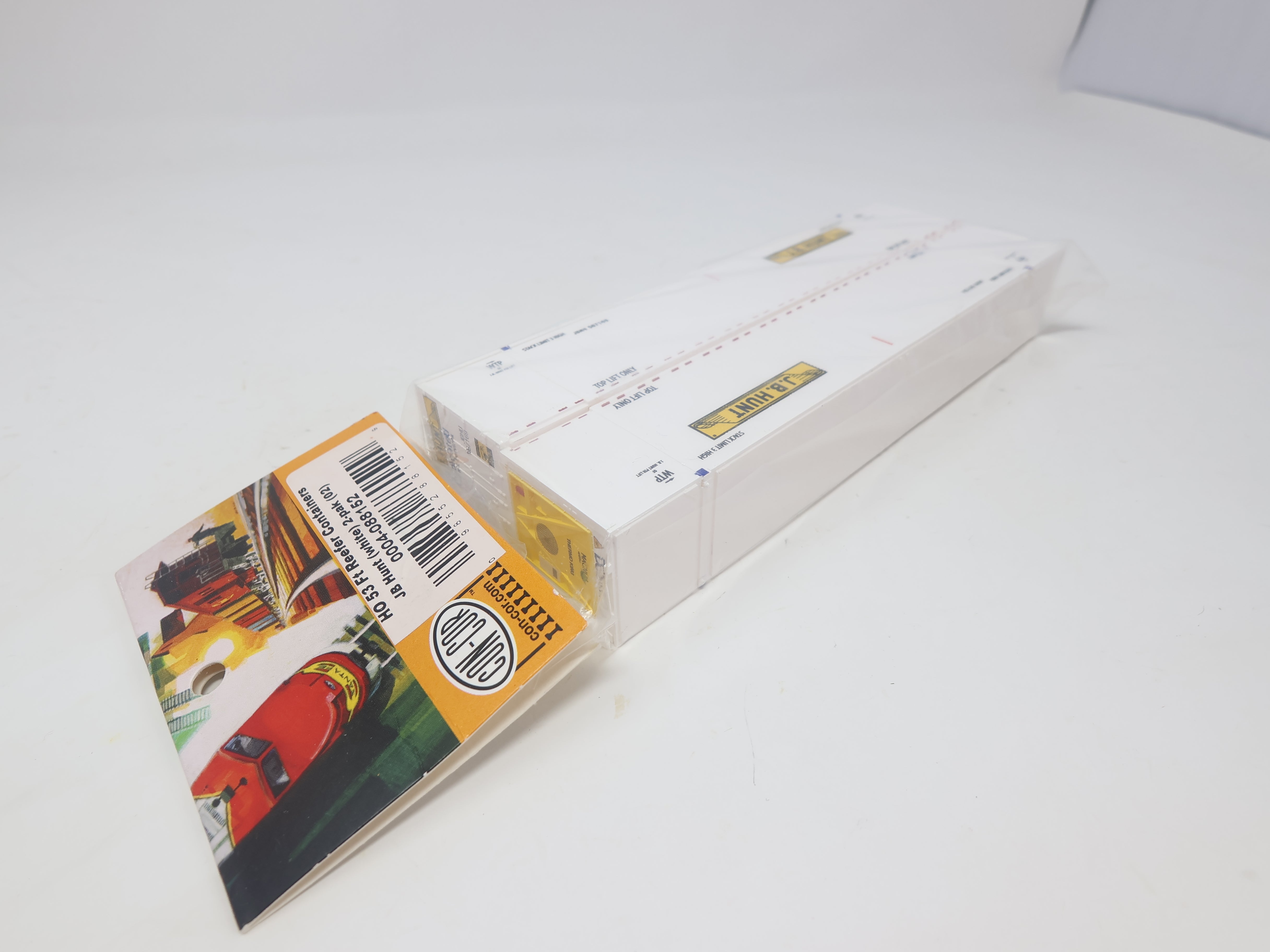 Con-Cor 0004-088152 HO Scale, Hi-Cube 53' Reefer Container, JB Hunt JBHU , DCS 2 Pack #1