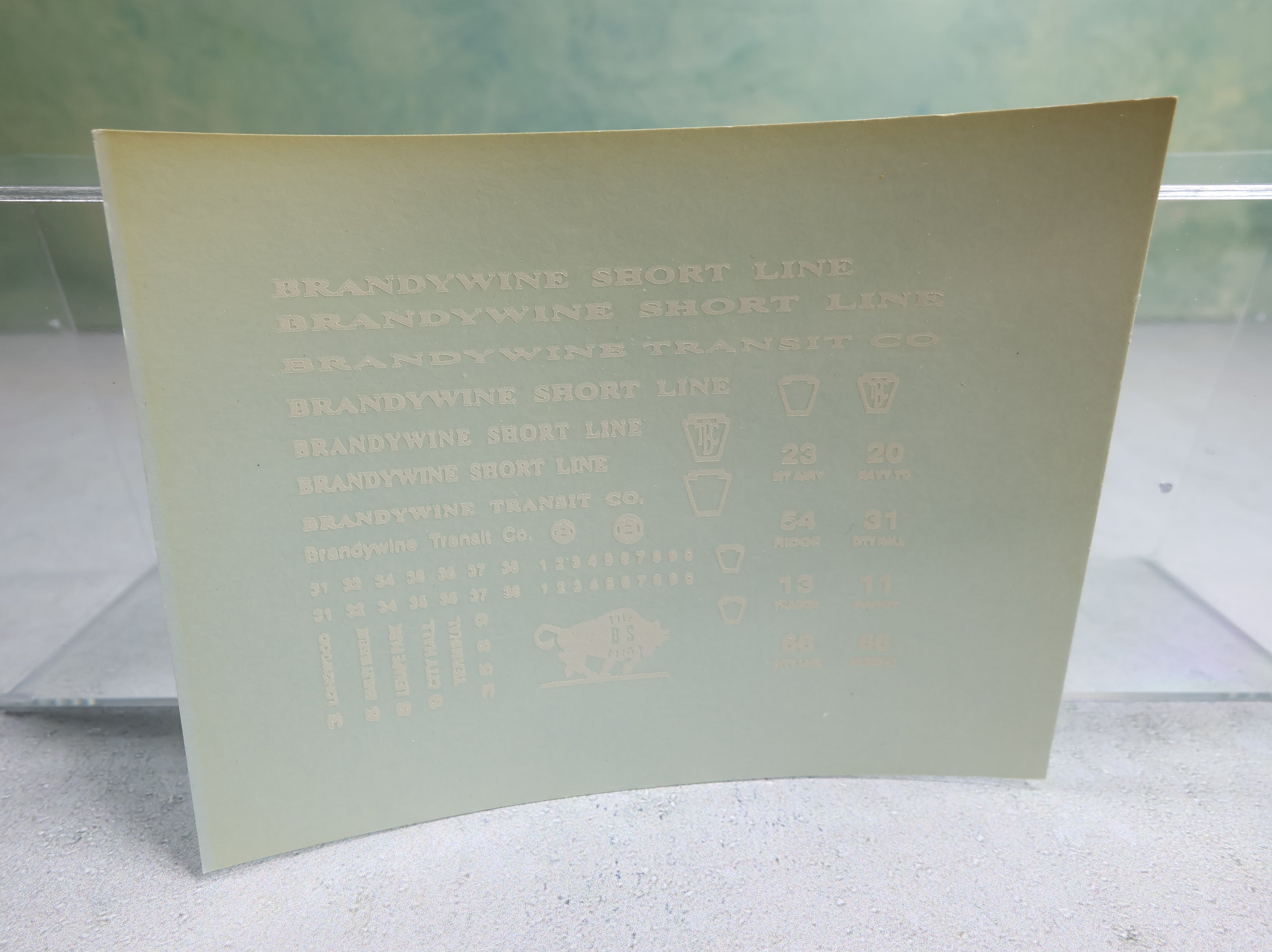 USED HO Scale Brandywine Shortline White Decals