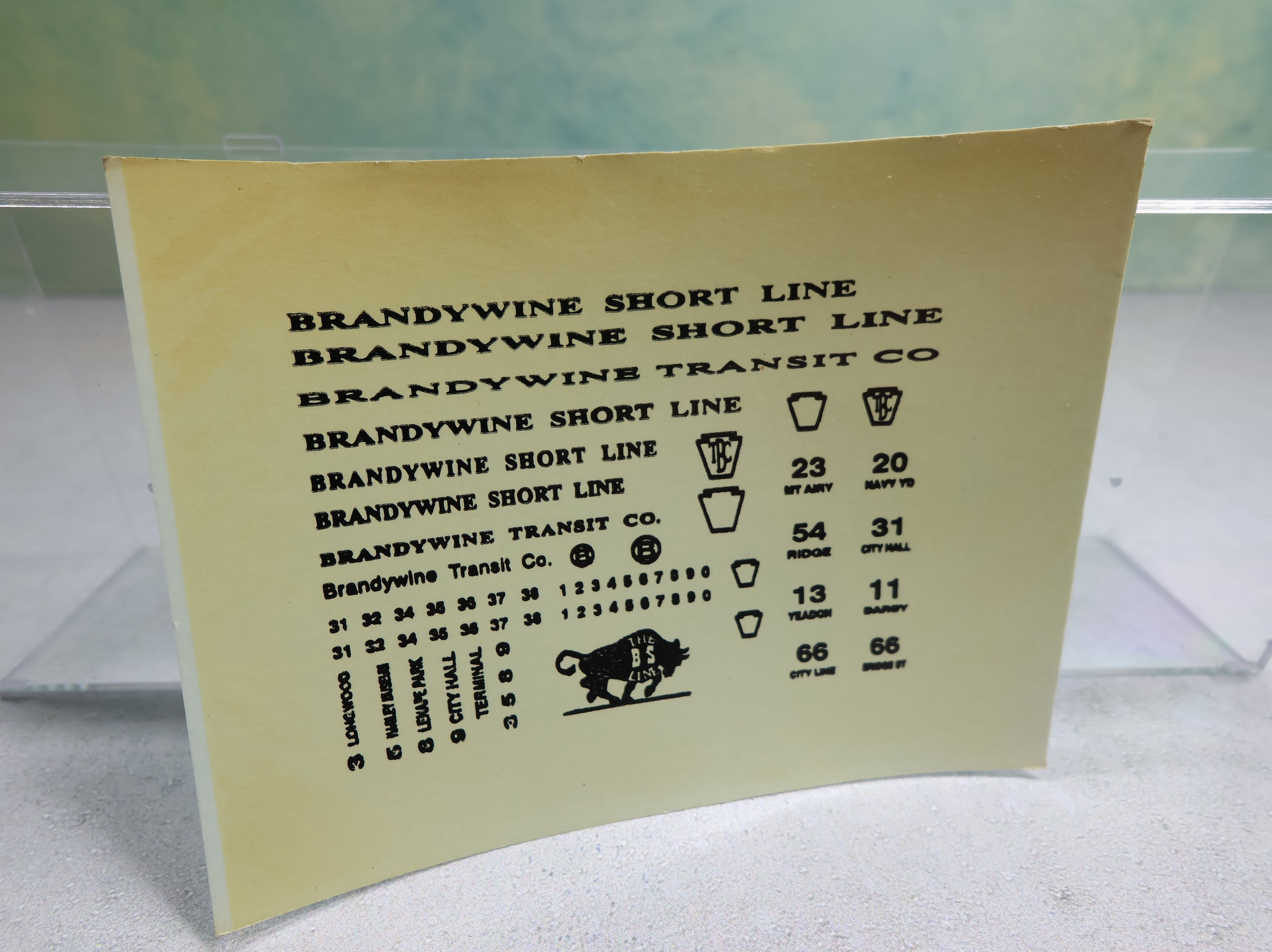 USED HO Scale Brandywine Shortline Black Decals