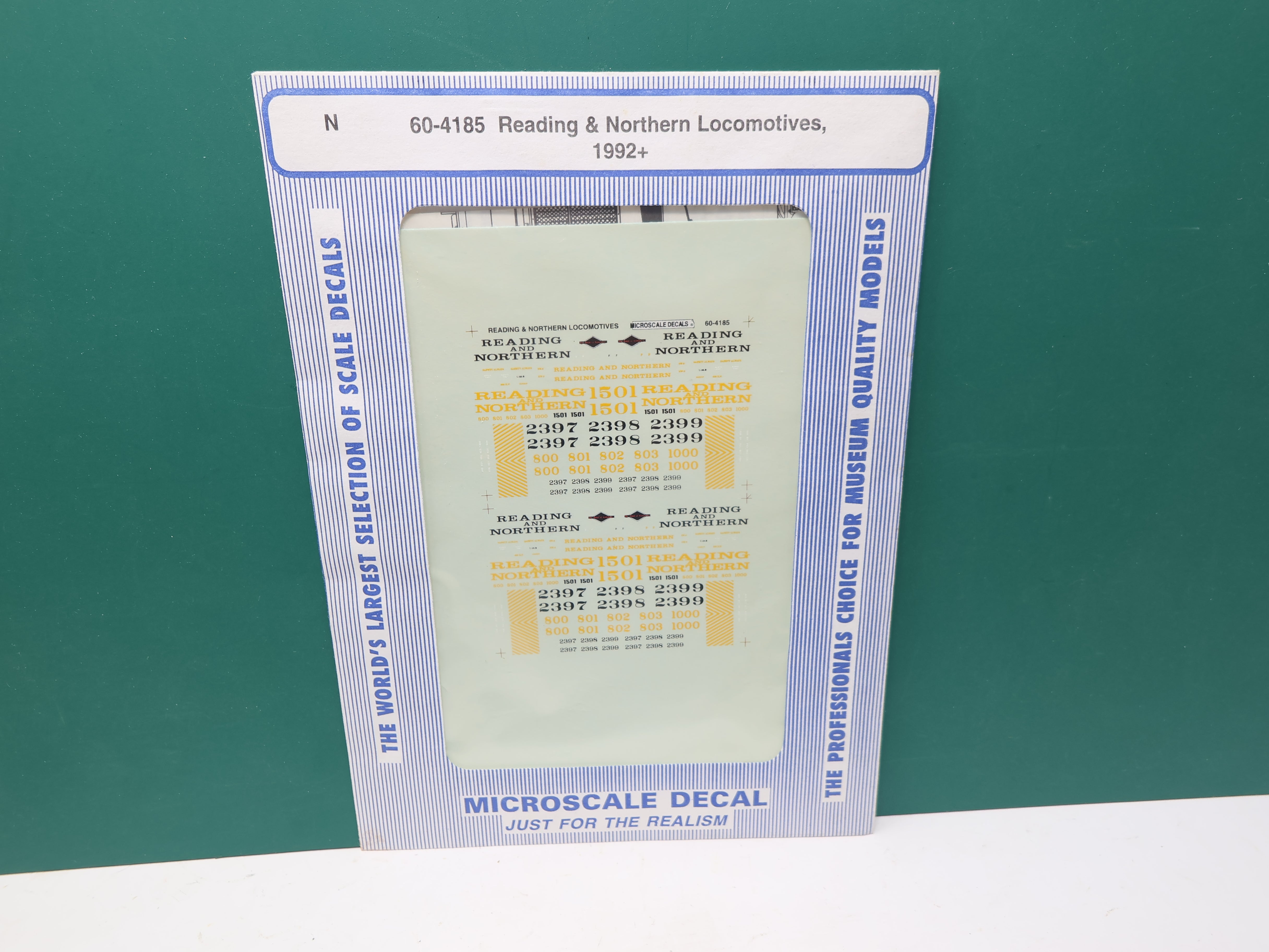 MICROSCALE 60-4185 N Scale, Locomotive Decals 1992+, Reading & Northern