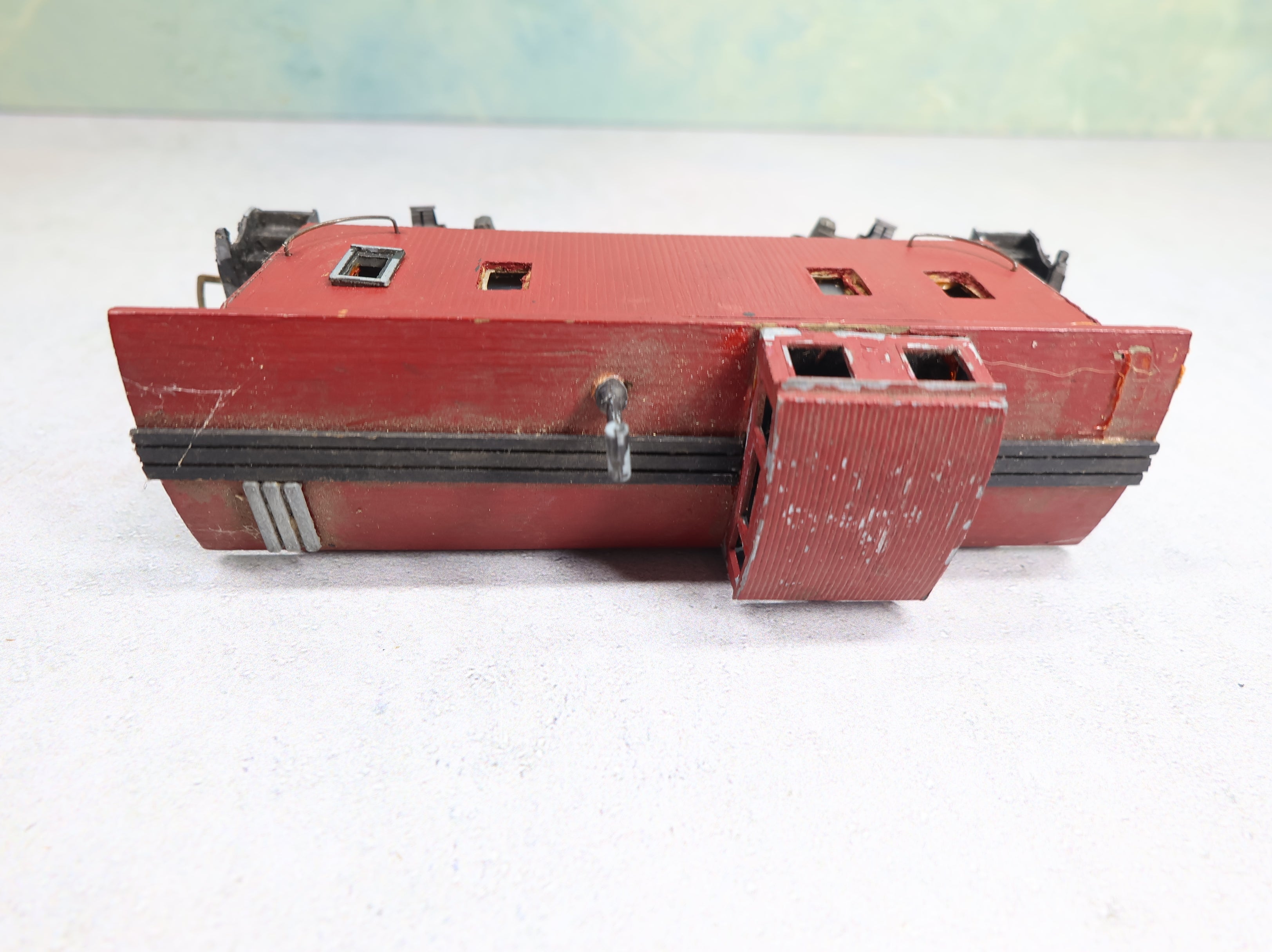 USED HO Scale Real Wood Caboose Undecorated Red Euro Couplers