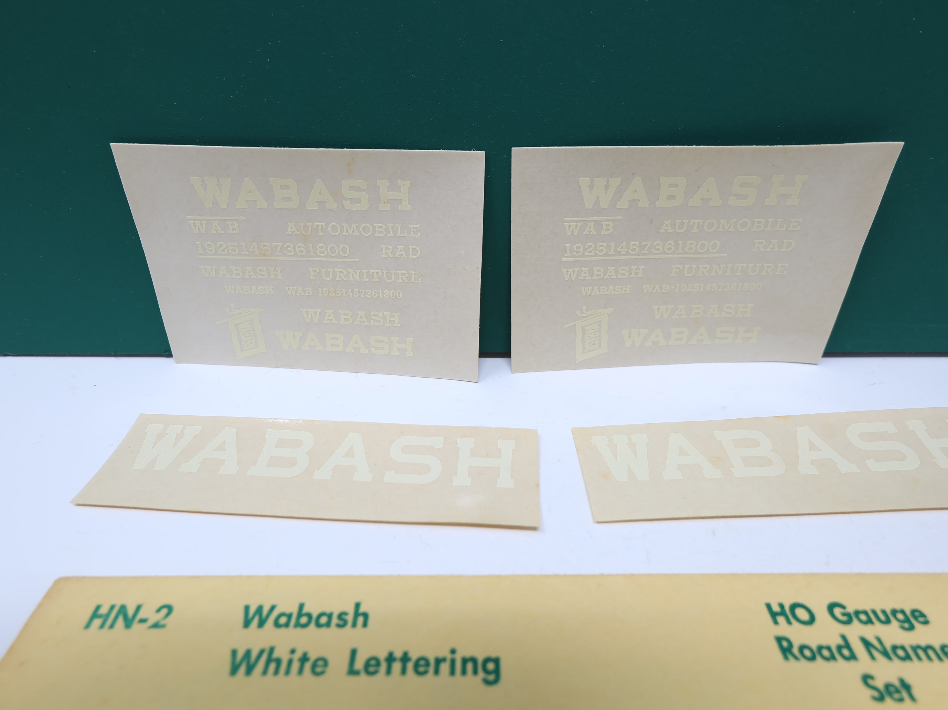 USED Champ Decals HN2 HO Scale Wabash White Lettering Decals
